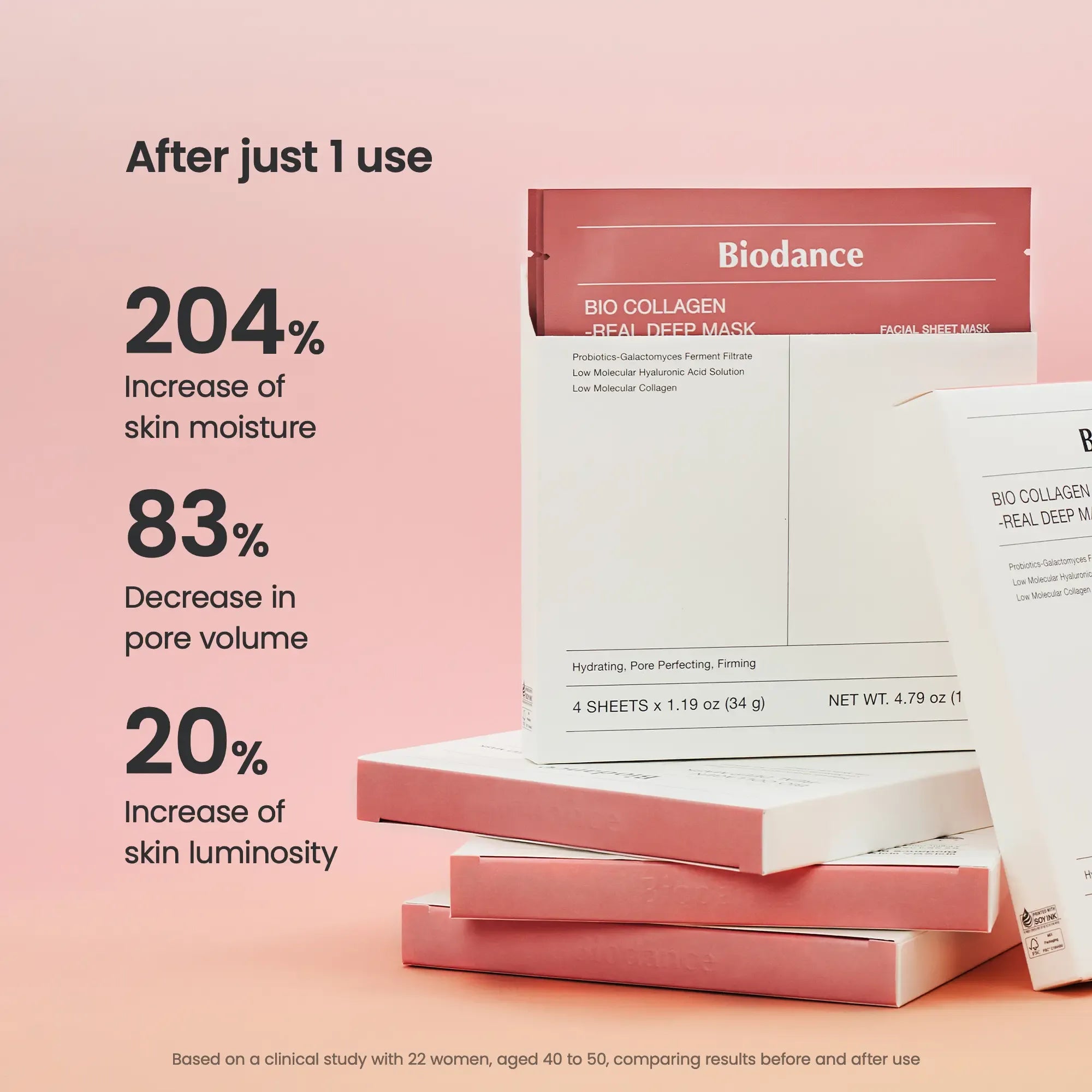 [Biodance Official] Collagen Hydrogel Facemask | Pore Tightening, Firming, Glow, Glass Skin, K-beauty Sleeping Mask, Korean Skincare, Collagen+Galactomyces,  TikTok Exclusive Bundle, Affordable bundle (8 Sheet) Gentle Radiant