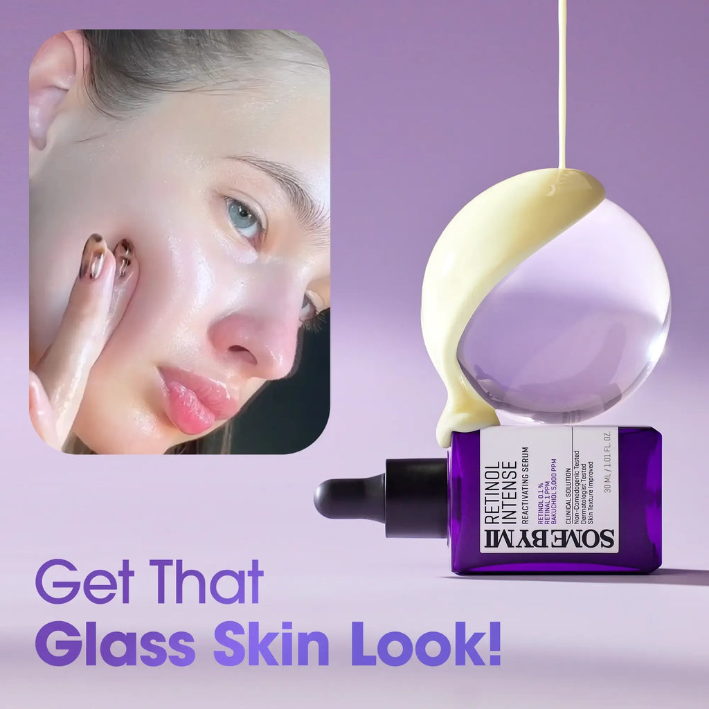 Retinol Intense Reactivating Serum 1.01oz - Korean Skincare - Bakuchiol & Retinol Serum for Face Firming, Anti-Aging, Pore Minimizing & Skin Refining