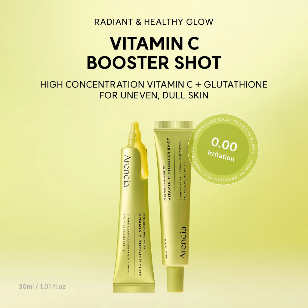 Vitamin C Booster Shot, Pure Vitamin C + Glutathione for Bright, Healthy Skin Glow, 1.01 fl oz