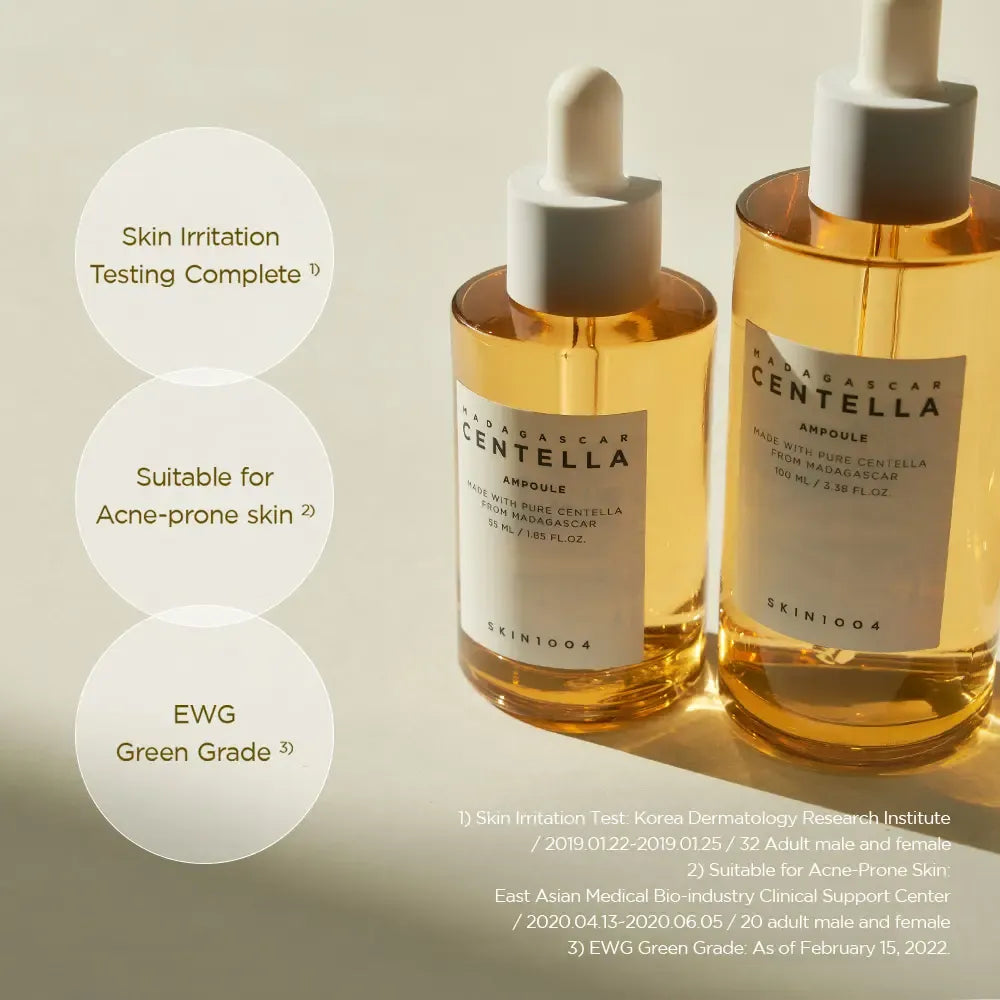 [SKIN1004 Official Shop] Centella Ampoule (55ml & 100ml) - Hydrating Facial Serum Soothes and Calms Sensitive Skin, Daily Mild Skincare