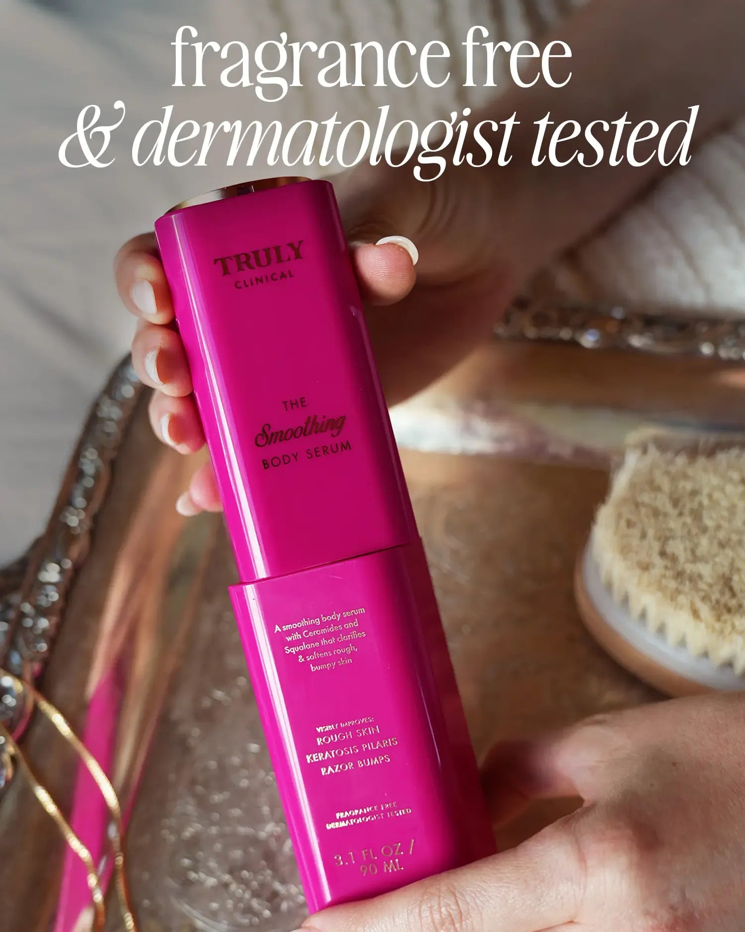 The Smoothing Body Serum – Clinical Strength Formula with Ceramides & Squalane  – Targets Keratosis Pilaris, Razor Bumps & Rough Patches – Softens, Exfoliates & Smooths for Clearer, Healthier-Looking Skin – Dermatologist Tested