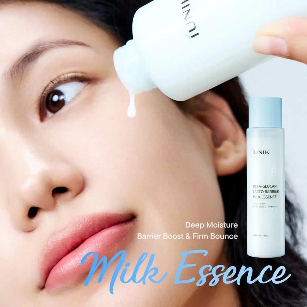 [IUNIK Official] Beta-Glucan Lacto Barrier Milk Essence | Deep Moisturizing & Barrier Strengthening for All Skin Types | summervibes | 200ml / 6.7 fl oz