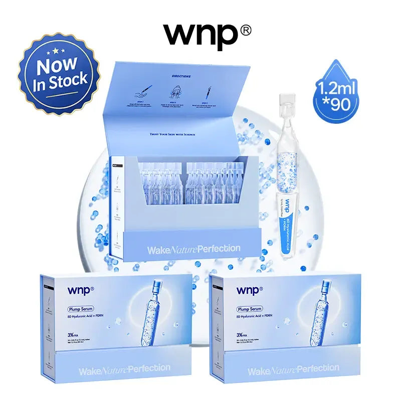 [NEW] WNP Plump Serum | 3% 8D Hyaluronic Acid + PDRN Blue Beads | Ultra-Low Molecular HA & 10 Peptide Complex | Long-Lasting Hydration for Plump | Smooth, Firm-Looking Skin summerwins