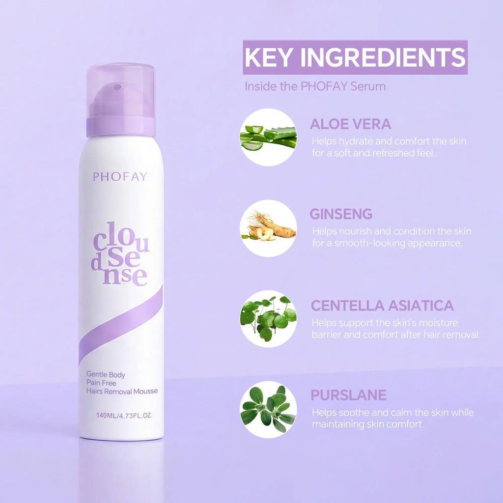 PHOFAY 2 in 1 Bikini Care  Set, Gentle Hair Removal Spray & Soothing Aftercare Serum with Niacinamide, Salicylic Acid & Aloe Vera for Smooth, Soft & Summer-Ready Skin for Women & Men