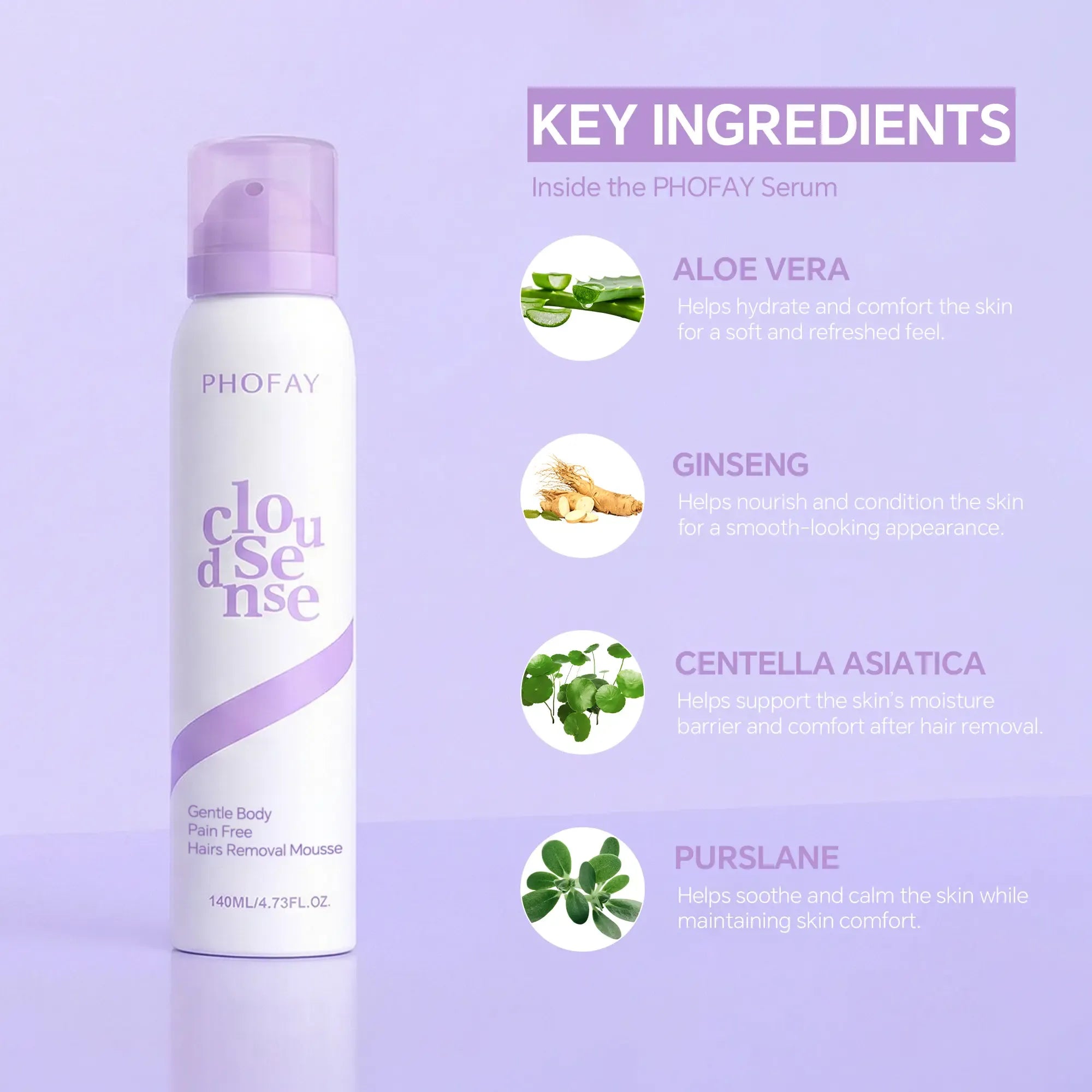 PHOFAY 2 in 1 Bikini Care  Set, Gentle Hair Removal Spray & Soothing Aftercare Serum with Niacinamide, Salicylic Acid & Aloe Vera for Smooth, Soft & Summer-Ready Skin for Women & Men