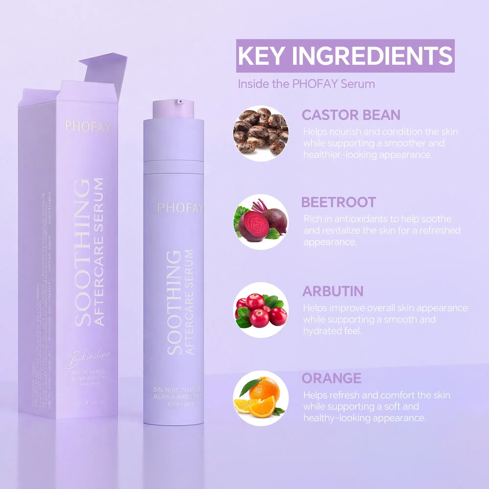 PHOFAY 2 in 1 Bikini Care  Set, Gentle Hair Removal Spray & Soothing Aftercare Serum with Niacinamide, Salicylic Acid & Aloe Vera for Smooth, Soft & Summer-Ready Skin for Women & Men