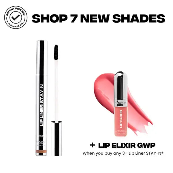 sacheu Lip Liner STAY-N - Peel-Off Lip Liner Stain - All Day & Night Lipliner with Hyaluronic Acid & Vitamin E - Long Lasting Formula - 0.12 fl oz / 3.5 ml
