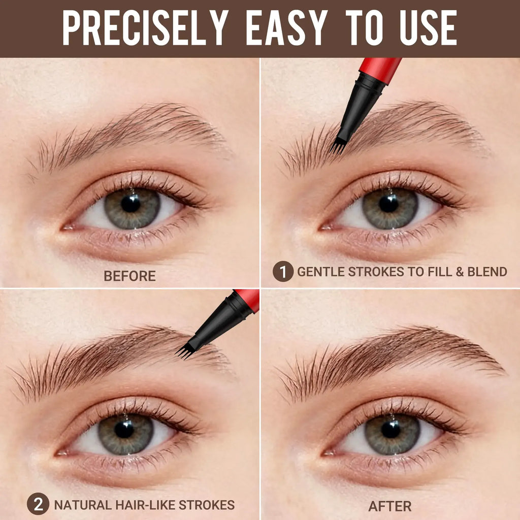 Vevivia Beauty 2-Pack Eyebrow Pens – Best Value Brow Pen Set, 4-Tip Natural Hair-Like Strokes, All-Day Wear