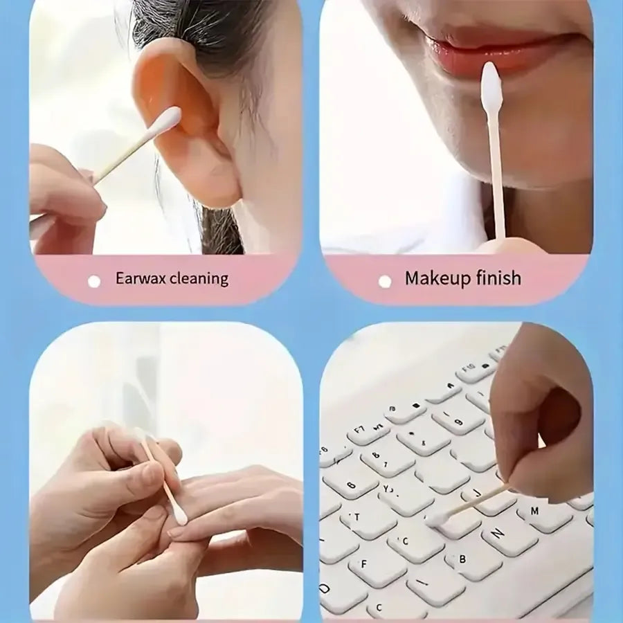 Cotton Swabs for Every Occasion, Easy Makeup, Ear Cleaning, Home and Beauty Essentials Light Touch Cotton Swabs Stock up on these essential, versatile cotton swabs today!