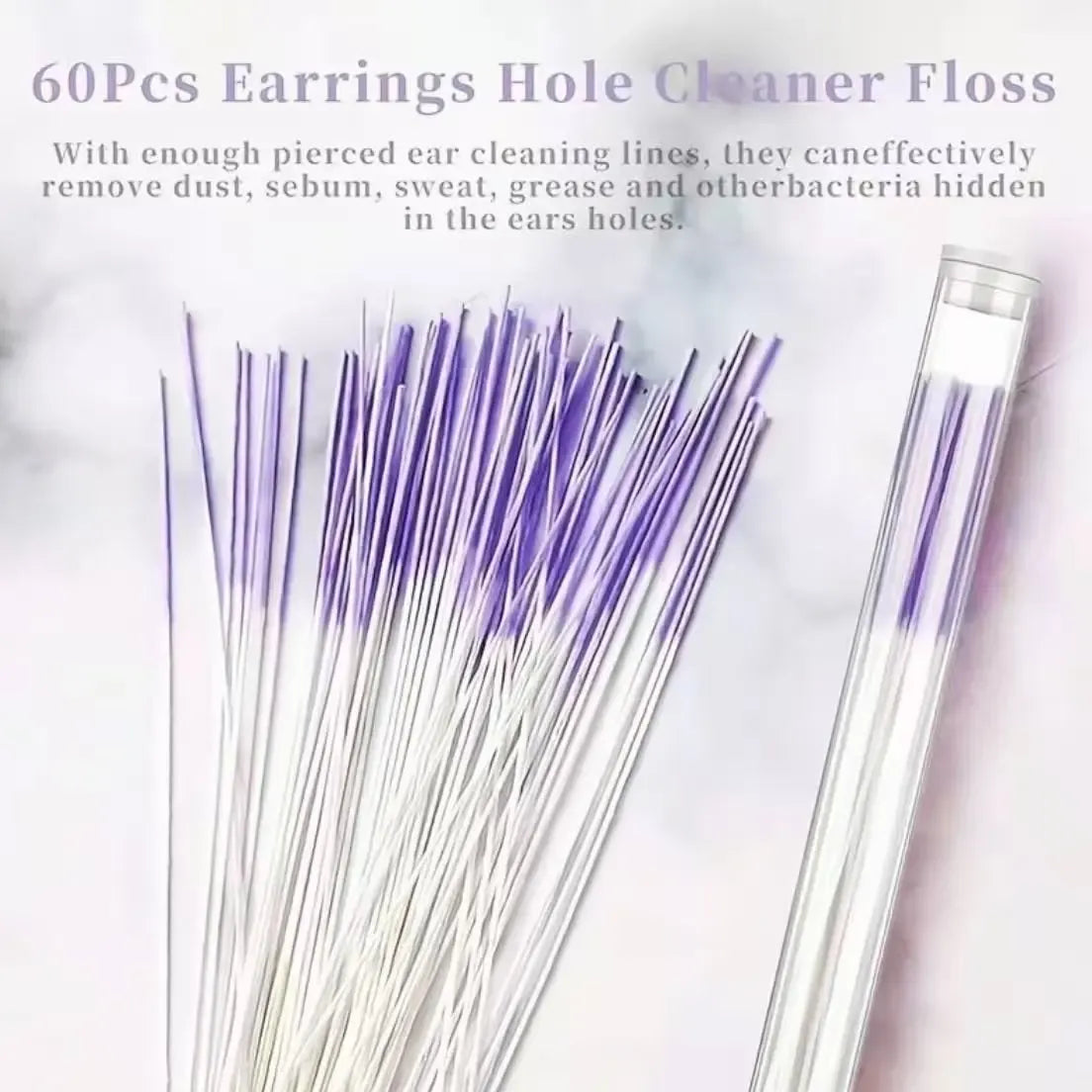 Ear Piercing Cleaning Line, Super Fine Ear Wax Removal, Odor Elimination, Anti-Clogging, Disinfection, Care, Women's Ear Cleaning Beauty Tool, Earwax Remover, Ear Cleaner, Ear Canal Cleaner, Ear Hole Cleaner