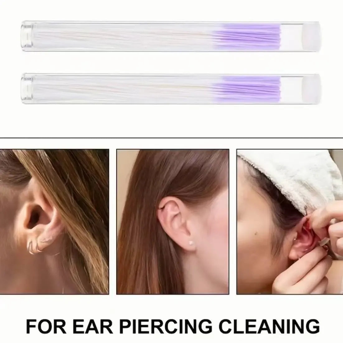 Ear Piercing Cleaning Line, Super Fine Ear Wax Removal, Odor Elimination, Anti-Clogging, Disinfection, Care, Women's Ear Cleaning Beauty Tool, Earwax Remover, Ear Cleaner, Ear Canal Cleaner, Ear Hole Cleaner