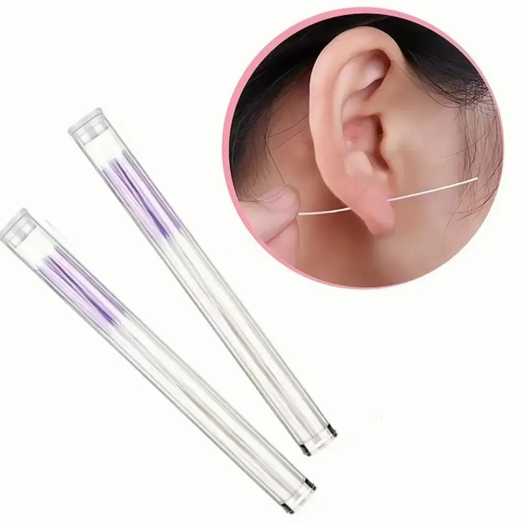 Ear Piercing Cleaning Line, Super Fine Ear Wax Removal, Odor Elimination, Anti-Clogging, Disinfection, Care, Women's Ear Cleaning Beauty Tool, Earwax Remover, Ear Cleaner, Ear Canal Cleaner, Ear Hole Cleaner