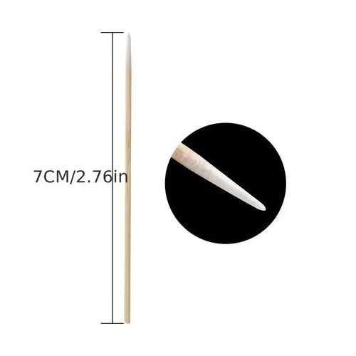 100pcs & 600pcs Nail Cleaning Sticks, Wooden Cotton Tips for Manicure Detailing, Nail Polish Remover Tool, Beauty Essentials, Cotton Swabs