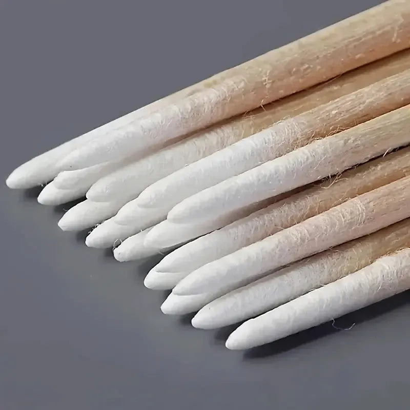100pcs & 600pcs Nail Cleaning Sticks, Wooden Cotton Tips for Manicure Detailing, Nail Polish Remover Tool, Beauty Essentials, Cotton Swabs