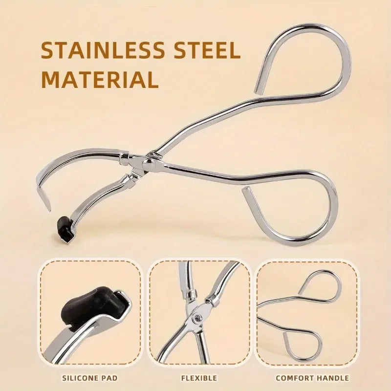1pc Partial Eyelash Curler, Segmented Detail, Small Eyelash Curler，Stainless Steel Segmented Eyelash Curler, Portable Eyelash Curler Beauty Makeup Tool