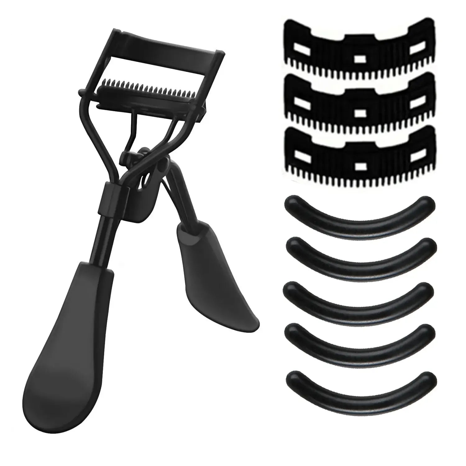Portable Stainless Steel Eyelash Curler Set, Includes Comb, Ideal for Natural Lash Curling, Curling Lashes, Beauty, Single Item Pack