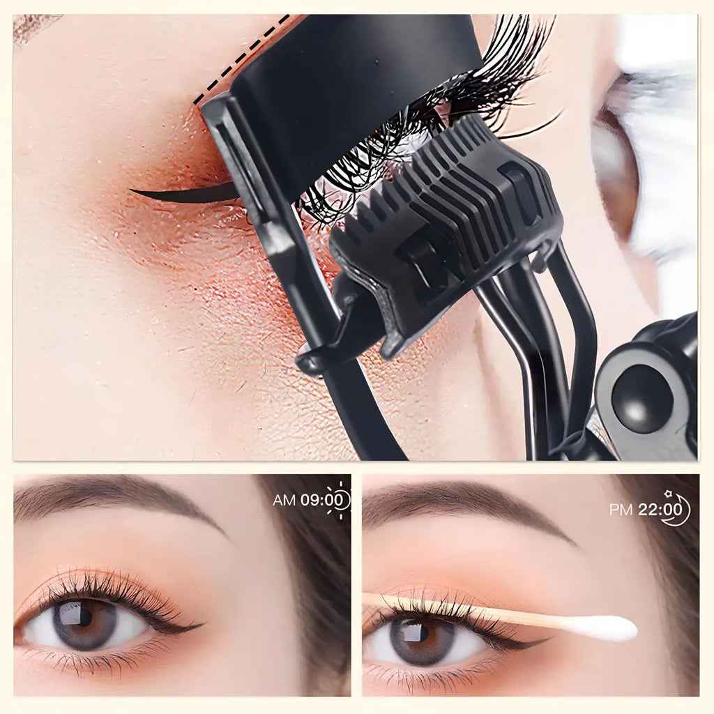 Portable Stainless Steel Eyelash Curler Set, Includes Comb, Ideal for Natural Lash Curling, Curling Lashes, Beauty, Single Item Pack