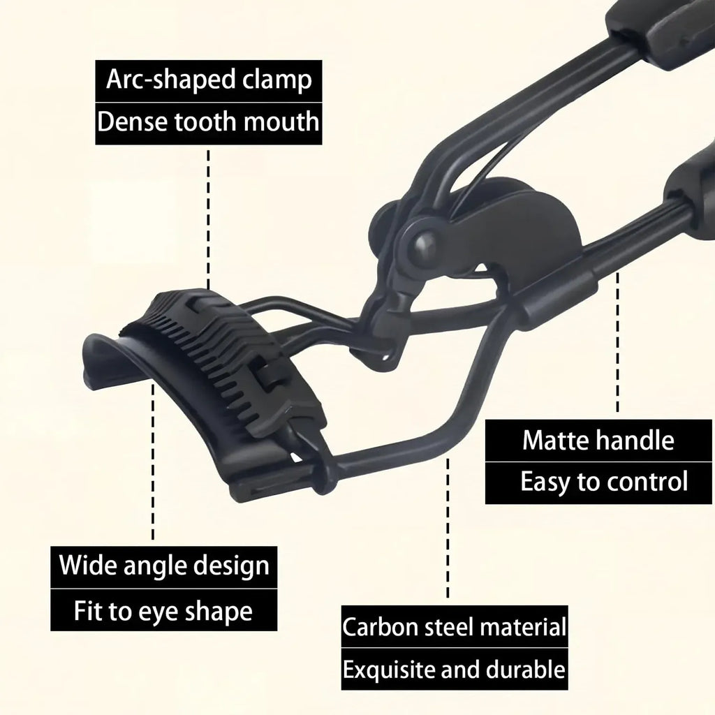 Portable Stainless Steel Eyelash Curler Set, Includes Comb, Ideal for Natural Lash Curling, Curling Lashes, Beauty, Single Item Pack